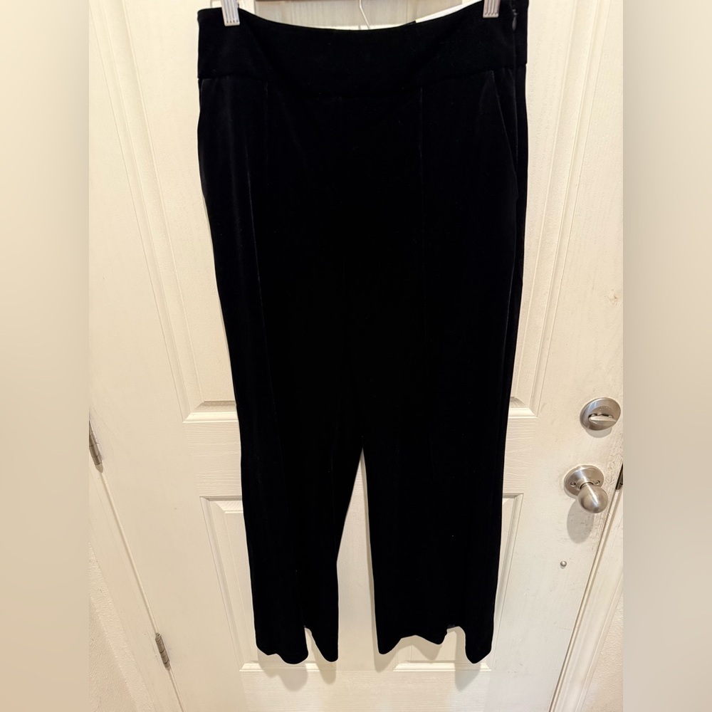 INC Black Velvet Wide Leg Pants